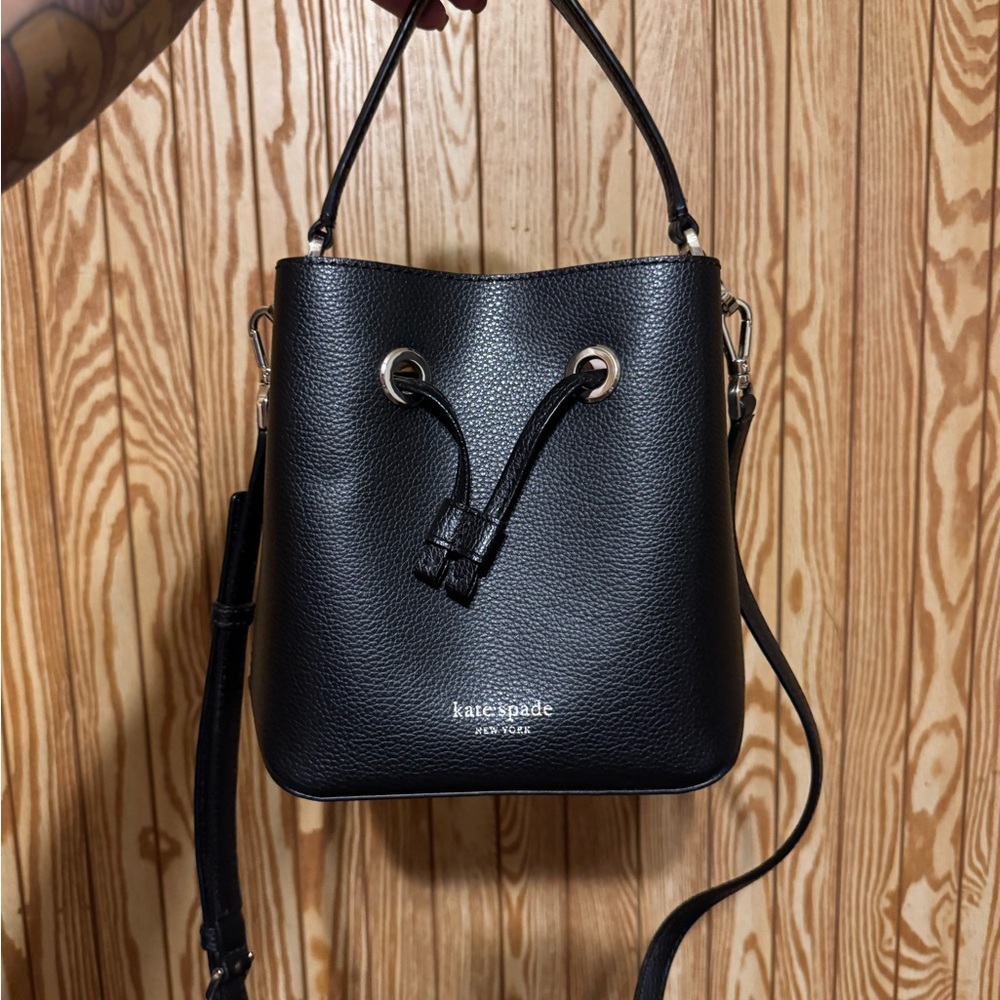 Kate Spade Black Pebbled Leather Shoulder Bag